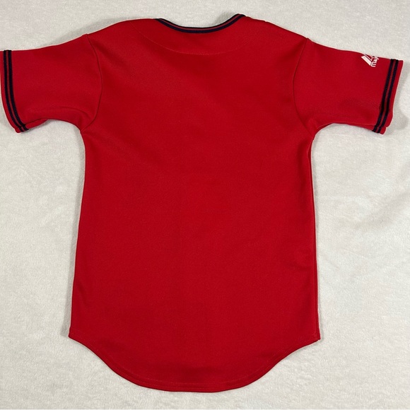 VTG Youth Majestic DC Jersey Nationals Size Small Red Blank - Picture 6 of 9